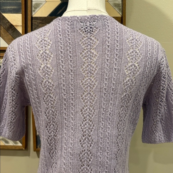 Ralph Lauren Collection Pointelle Cashmere Sweater in New Lilac size Small - Picture 7 of 13